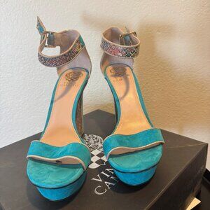 Vince Camuto Blue Goddess True Suede Sandals